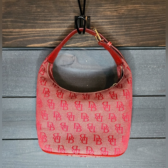 Vintage Dooney & Bourke Canvas & Leather Trim Handbag - Picture 2 of 7